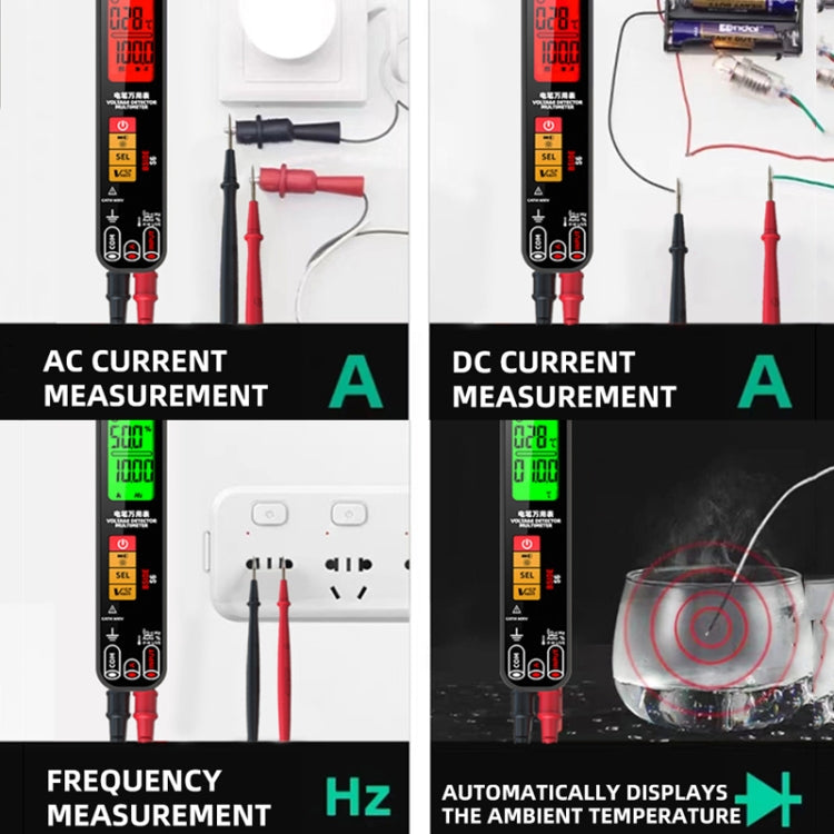 BSIDE S6 Smart Digital Multimeter Current Test Pen Capacitance Temperature Voltage Detector(Charging Model) - Digital Multimeter by BSIDE | Online Shopping UK | buy2fix