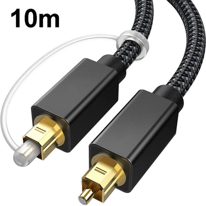 10m Digital Optical Audio Output/Input Cable Compatible With SPDIF5.1/7.1 OD5.0MM(Black) - Audio Optical Cables by buy2fix | Online Shopping UK | buy2fix
