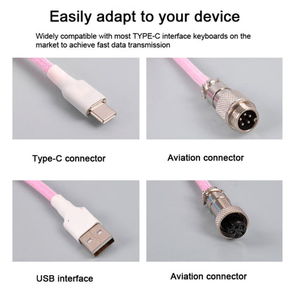 USB-C/Type-C  Mechanical Keyboard Wire Computer Aviation Connector,Cable Length: 3m(White) - Other by buy2fix | Online Shopping UK | buy2fix