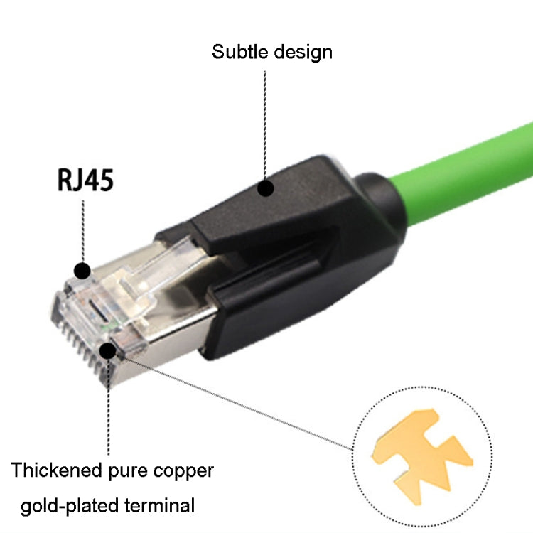 40m CAT6 Double Shielded Gigabit Industrial Cable Vibration-Resistant And Highly Flexible Drag Chain Cable - Lan Cable and Tools by buy2fix | Online Shopping UK | buy2fix