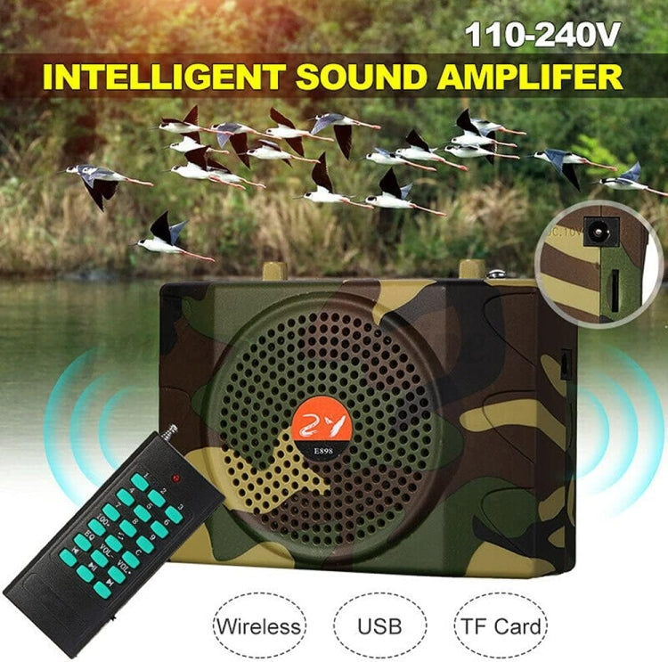 25W  Bluetooth Voice Amplifier Bird Hunting Speaker Supports USB/TF/FM 1000m Remote Control AU Plug(Camouflage) - Midrange Speaker & Frequency Divider by buy2fix | Online Shopping UK | buy2fix