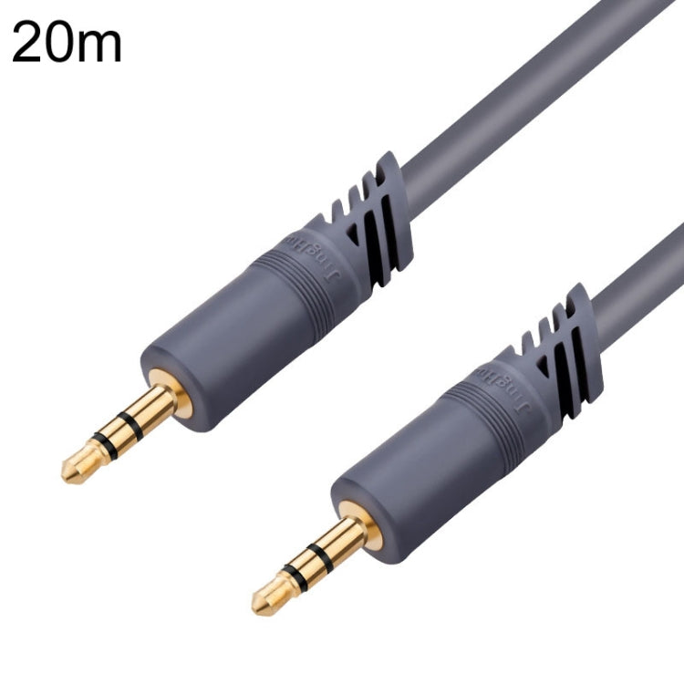 JINGHUA A240 3.5mm Male To Male Audio Cable Cell Phone Car Stereo Microphone Connection Wire, Size: 20m(Gray) - Microphone Audio Cable & Connector by JINGHUA | Online Shopping UK | buy2fix