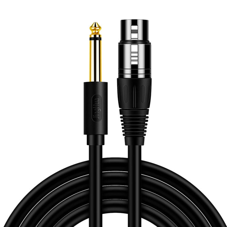 JINGHUA 6.5 Male To Female XLR Audio Cable 6.35 Three Core Balanced Microphone Mixer, Size: 10m(Black) - Microphone Audio Cable & Connector by JINGHUA | Online Shopping UK | buy2fix