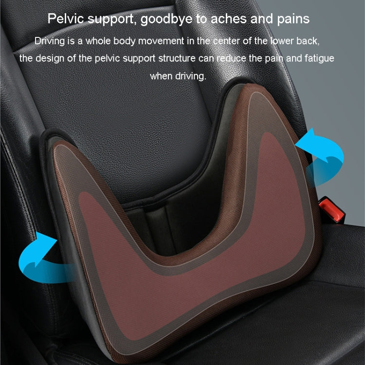 LINXICP 3 In 1 Car Seat Lumbar Cushion Summer Special Memory Foam Breathable Car Back Pad(Coffee) - Seat Accessories by LINXICP | Online Shopping UK | buy2fix