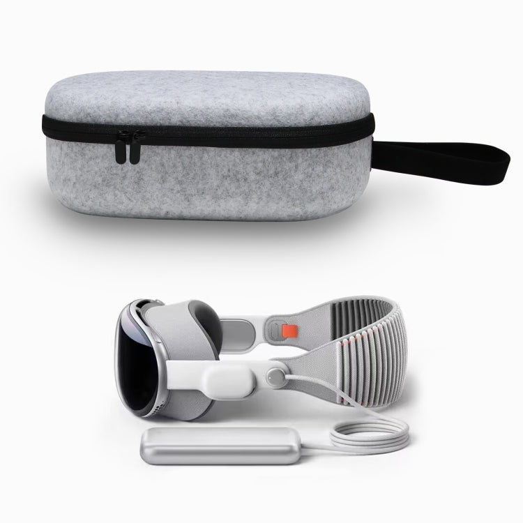 JYS-APP001 For Apple Vision Pro Headset Storage Bag VR Glasses Anti-Scrape Portable Bag, Color: Gray Felt - VR Accessories by JYS | Online Shopping UK | buy2fix