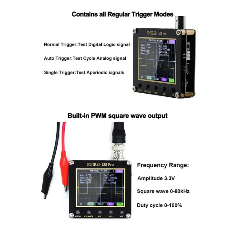 FNIRSI Handheld Small Teaching Maintenance Digital Oscilloscope, Specification: Upgrade Without Battery - Other Tester Tool by FNIRSI | Online Shopping UK | buy2fix