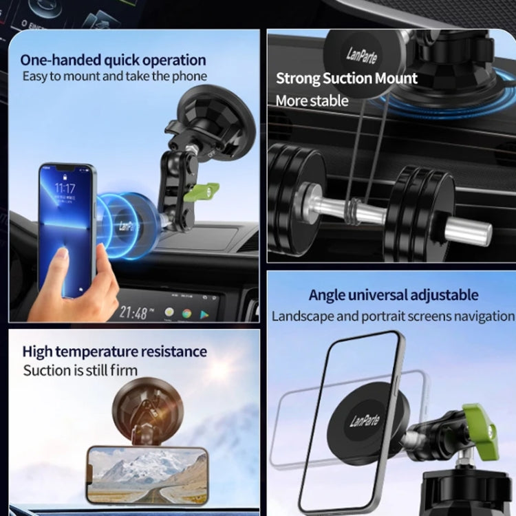 Lanparte Magnetic Car Phone Holder Adjustable Suction Cup Navigation Stand RBA-M01 - Car Holders by Lanparte | Online Shopping UK | buy2fix