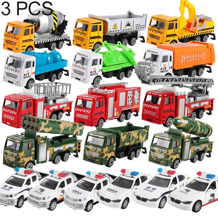 3 PCS Model Car Toy Construction Engineering Vehicles, Random Style Delivery - DIY Developmental Toys by buy2fix | Online Shopping UK | buy2fix