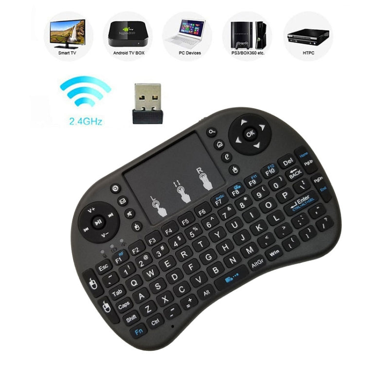 Support Language: English i8 Air Mouse Wireless Keyboard with Touchpad for Android TV Box & Smart TV & PC Tablet & Xbox360 & PS3 & HTPC/IPTV - MINI PC Accessories & Gadgets by buy2fix | Online Shopping UK | buy2fix