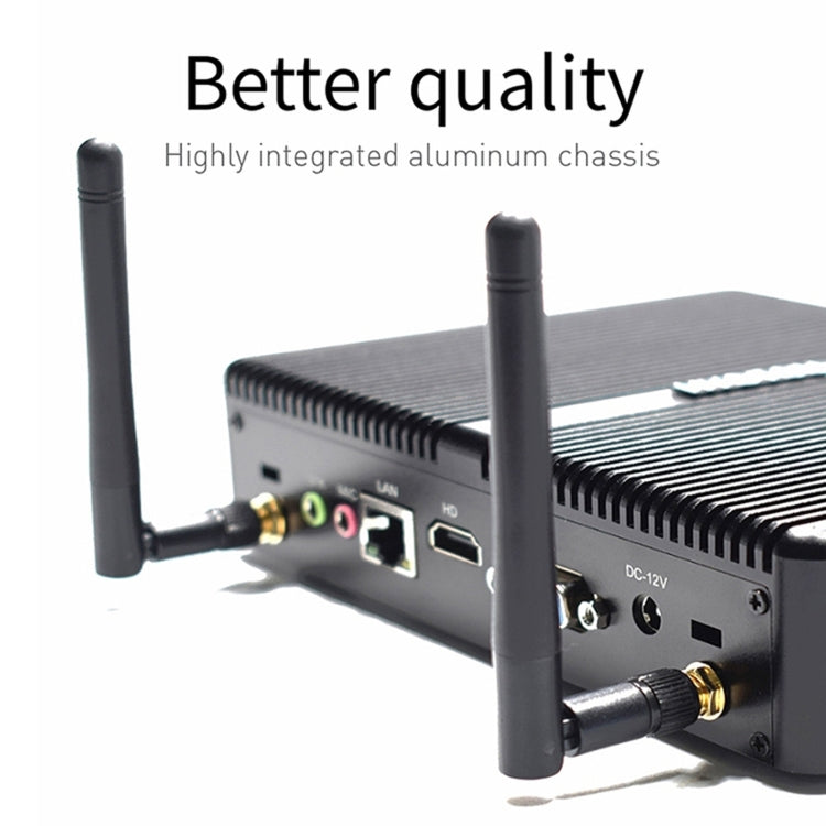 HYSTOU H2 Windows / Linux System Mini PC, Intel Core I3-7167U Dual Core Four Threads up to 2.80GHz, Support mSATA 3.0, 8GB RAM DDR4 + 256GB SSD (Black) - Windows Mini PCs by HYSTOU | Online Shopping UK | buy2fix