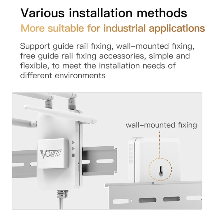 VONETS VAR600-H 600Mbps Wireless Bridge WiFi Repeater, With 4 Antennas + DC Adapter Set - Wireless Routers by VONETS | Online Shopping UK | buy2fix