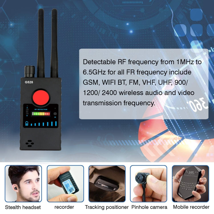 G528 Wireless Signal Detector - Security by buy2fix | Online Shopping UK | buy2fix