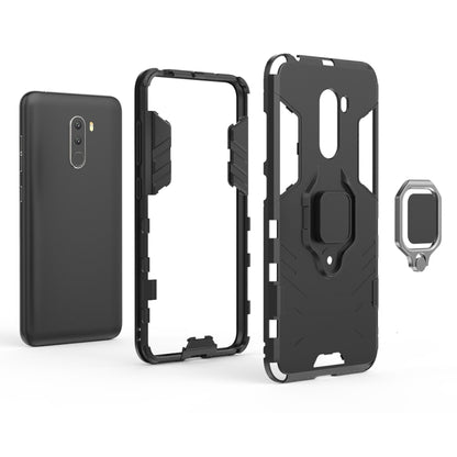 PC + TPU Shockproof Protective Case with Magnetic Ring Holder for Xiaomi Pocophone F1(Black) - Xiaomi Accessories by buy2fix | Online Shopping UK | buy2fix