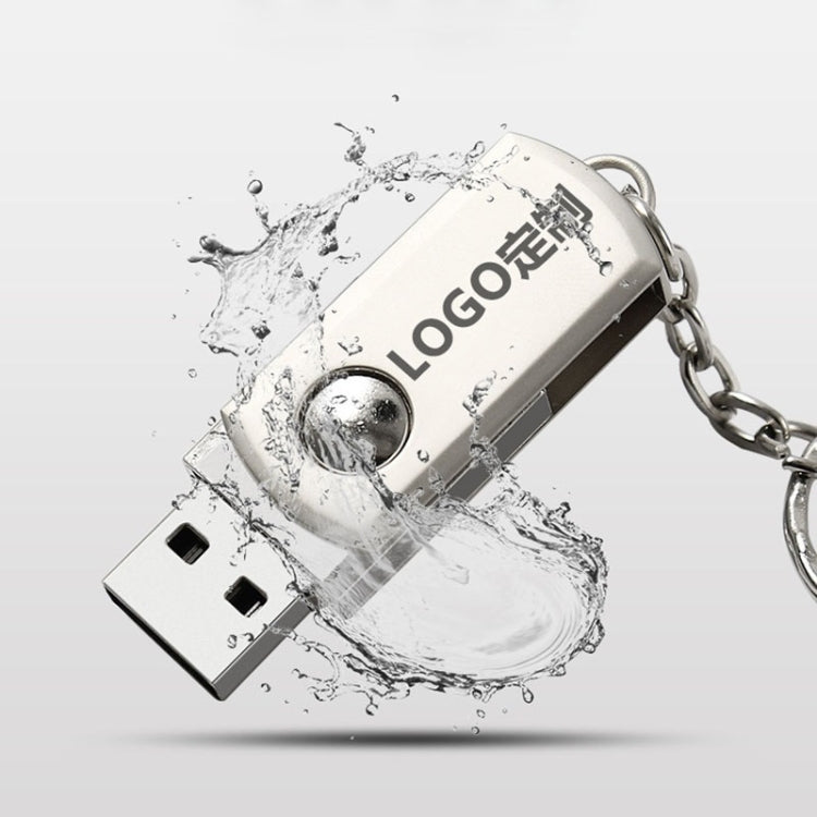 MicroDrive 64GB USB 2.0 Creative Personality Metal U Disk with Keychain (Silver) - USB Flash Drives by MicroDrive | Online Shopping UK | buy2fix