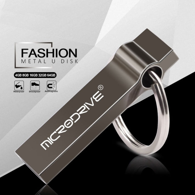 MicroDrive 16GB USB 2.0 Metal Keychain U Disk (Black) - Computer & Networking by MicroDrive | Online Shopping UK | buy2fix