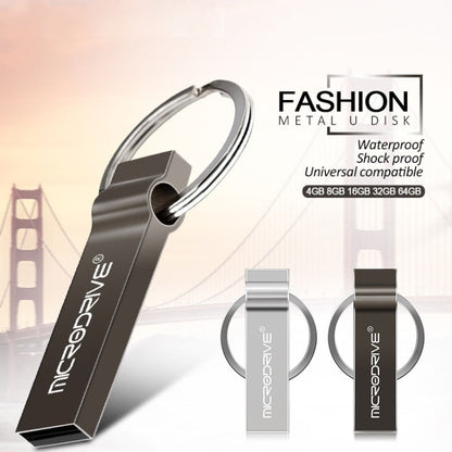 MicroDrive 32GB USB 2.0 Metal Keychain U Disk (Black) - Computer & Networking by MicroDrive | Online Shopping UK | buy2fix