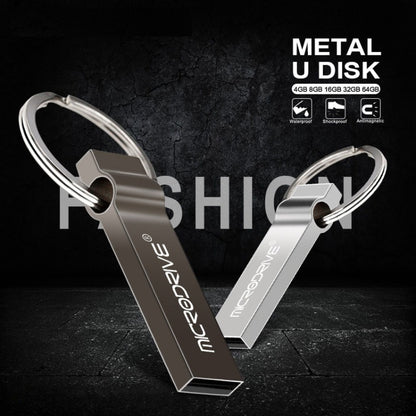 MicroDrive 128GB USB 2.0 Metal Keychain U Disk (Grey) - Computer & Networking by MicroDrive | Online Shopping UK | buy2fix