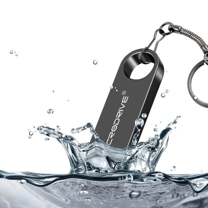 MicroDrive 8GB USB 2.0 Metal Waterproof High Speed U Disk(Black) - USB Flash Drives by MicroDrive | Online Shopping UK | buy2fix