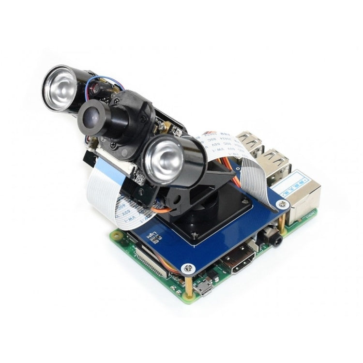 Waveshare 2-DOF Pan-Tilt HAT for Raspberry Pi, Light Intensity Sensing, I2C Interface - Modules Expansions Accessories by Waveshare | Online Shopping UK | buy2fix