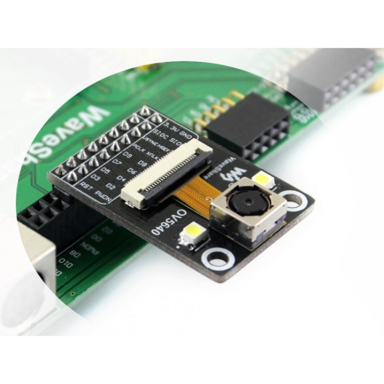 Waveshare OV5640 Camera Module Board (C), 5 Megapixel (2592x1944), Auto Focusing with Onboard Flash LED - Modules Expansions Accessories by Waveshare | Online Shopping UK | buy2fix