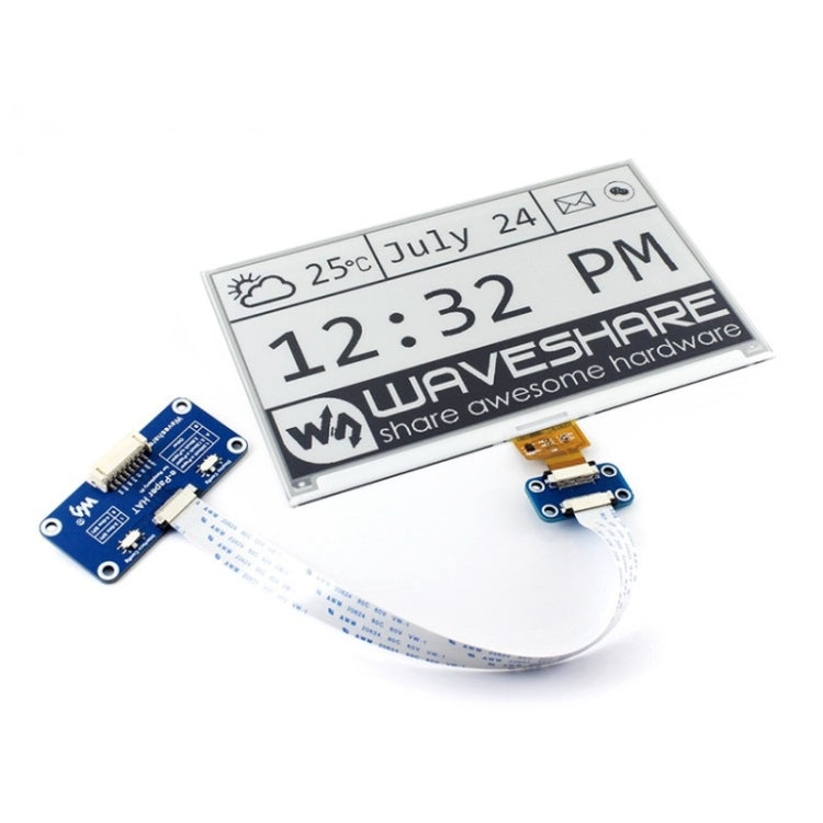 Waveshare 7.5 inch  800x400 Pixel E-Ink Display HAT for Raspberry Pi - Modules Expansions Accessories by Waveshare | Online Shopping UK | buy2fix