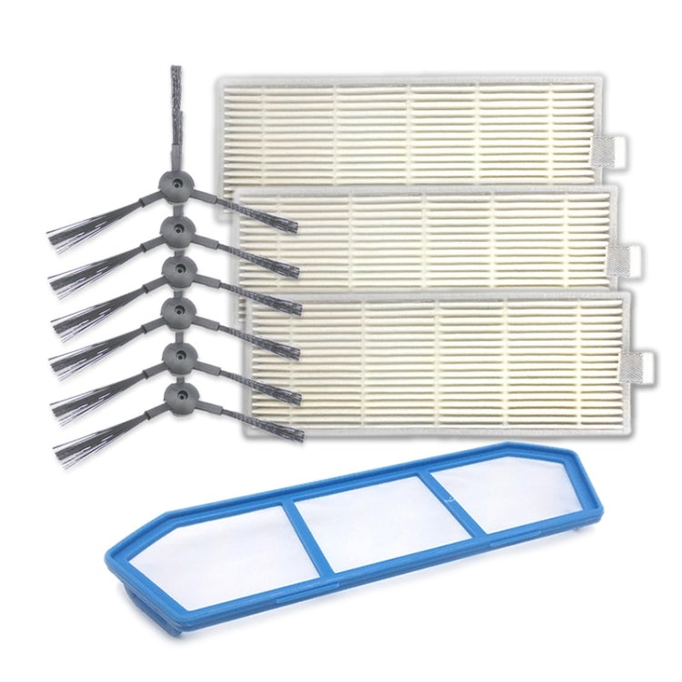 XI222 3 Pairs K614 Side Brushes + I205 Initial Effect Filter + 3 PCS I207 Filter Set for ILIFE A4 / A4S / A6 - Consumer Electronics by buy2fix | Online Shopping UK | buy2fix